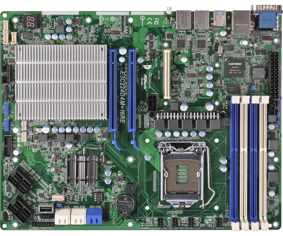 ASRock Mainboard E3C224D4M-16RE ATX Sockel 1150 Single
