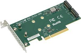 Supermicro 2-Port M.2 NVme HBA AOC-SLG3-2M2-O