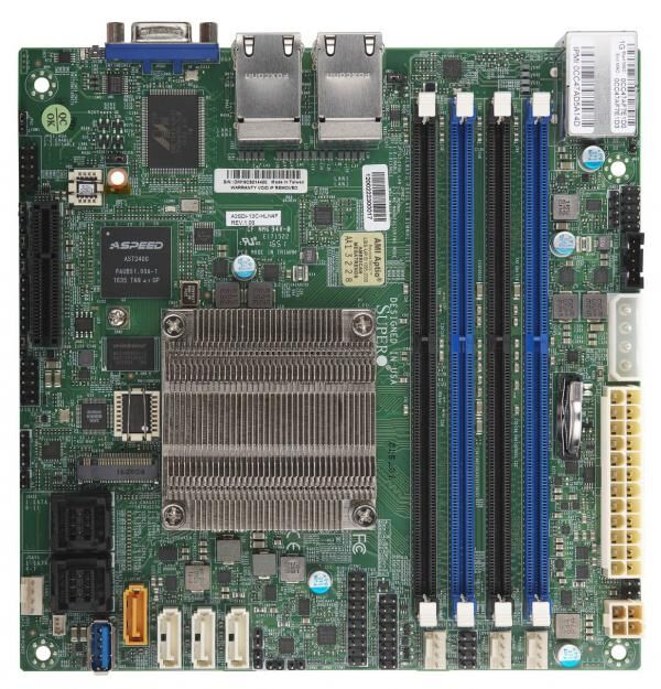 Supermicro Mainboard A2SDi-12C-HLN4F mini-ITX Atom C3858 (12C/12T) 2.0 GHz Single