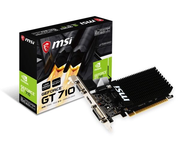 MSI NVIDIA Geforce GT 710 2GHD3H OC LP 2GB DDR3 PCIe 2.0 x16 passiv V809-2000R