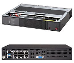 Supermicro Barebone SuperServer 1U Intel Atom C3558 (4C/4T) 2,2 GHz SYS-E300-9A-4CN8