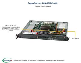 Supermicro Barebone SuperServer 1U Single Sockel 1151 SYS-5019C-M4L