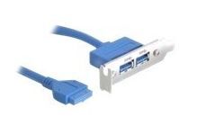 Delock Slot bracket USB-Konsole 19-poliger USB 3.0 Kopf (W)
