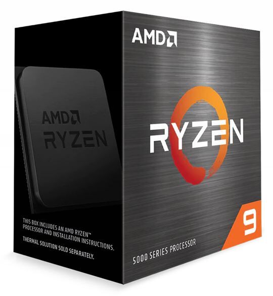 AMD CPU Ryzen 9 5950X (16C/32T) 3.4 GHz (4.9 GHz Turbo) Box without Kühler Socket AM4 TDP 105W