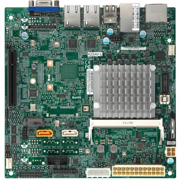 Supermicro Mainboard A2SAV-2C-L mini-ITX Atom x5-E3930 (2C/2T) 1.3 GHz Bulk