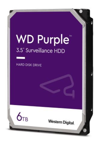 Western Digital Purple Surveillance WD62PURZ 6000 GB 3,5" 88,9mm SATA-3 24/7 512e Videobetrieb