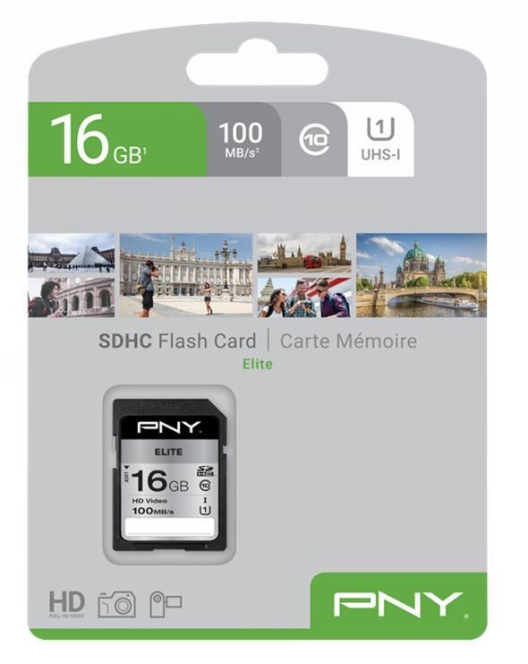 PNY Elite Flash-Speicherkarte 16 GB SDHC UHS-I