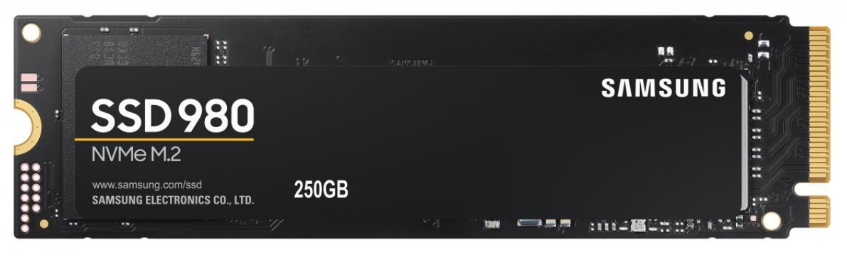 Samsung 980 MZ-V8V250BW 250 GB 0,33 DWPD M.2 2280 PCIe 3.0 x4 (NVMe) SSD 256bit AES