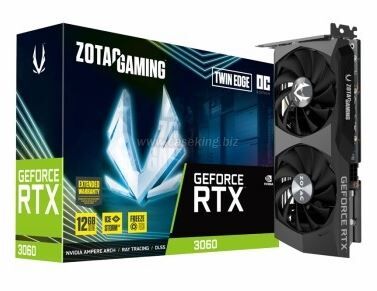 ZOTAC NVIDIA GeForce RTX 3060 Twin Edge Gaming OC FH 12GB GDDR6 PCIe 4.0 x16 ZT-A30600H-10M Sofern nicht lagernd mit unbestimmter Lieferzeit