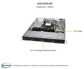 Supermicro Barebone UP SuperServer 1U Single Sockel 4189 SYS-510P-WT