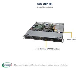 Supermicro Barebone UP SuperServer 1U Single Sockel 4189 SYS-510P-MR