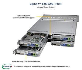 Supermicro Barebone BigTwin SuperServer 2U Dual Sockel 4189 SYS-620BT-HNTR Complete System Only