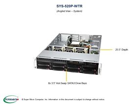 Supermicro Barebone UP SuperServer 2U Single Sockel 4189 SYS-520P-WTR