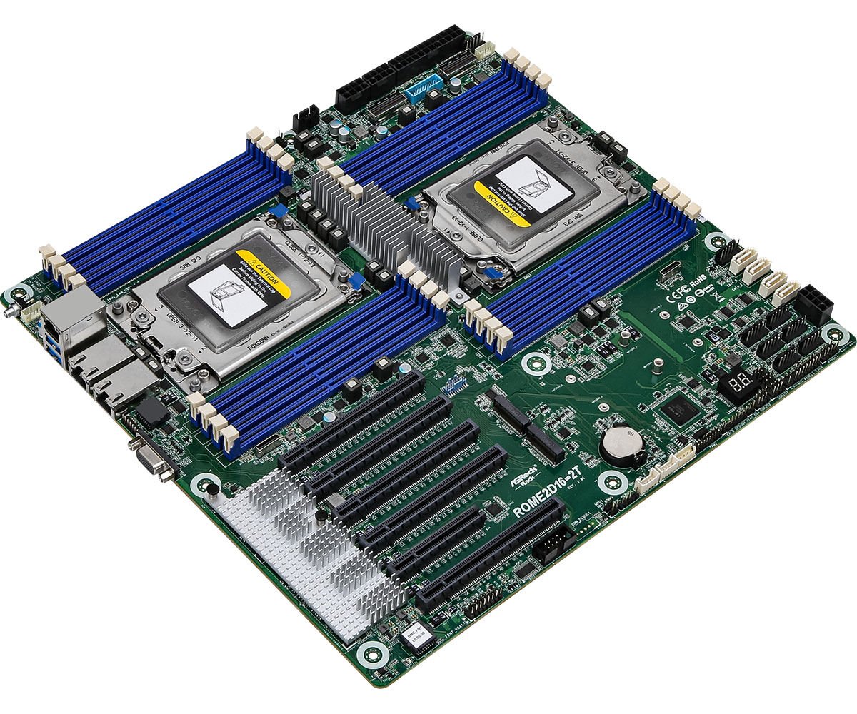 ASRock Mainboard ROME2D16-2T E-ATX Dual Sockel SP3 Single