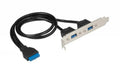 Delock Slot bracket USB-Konsole 2x 9-polige Typ-A (w) 19-poliger USB 3.0 Kopf (w) FP