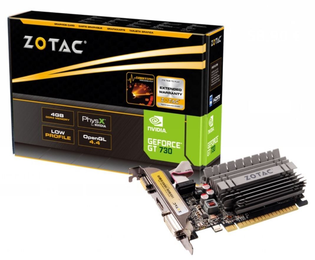 Zotac NVIDIA GeForce GT 730 LP 4GB DDR3 passiv ZT-71115-20L ZT-71115-20