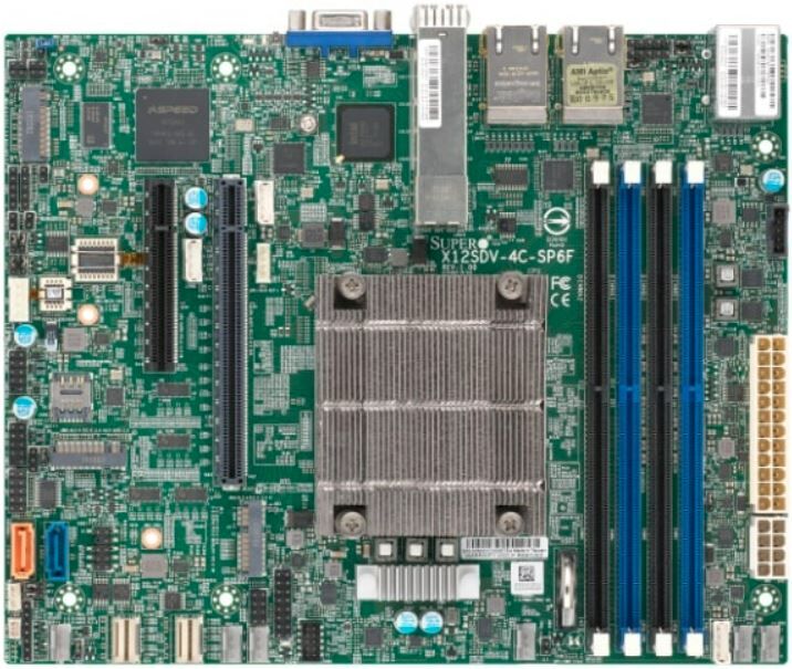 Supermicro Mainboard X12SDV-4C-SP6F flex-ATX Xeon D-1718T (4C/8T) 2.6 GHz Single
