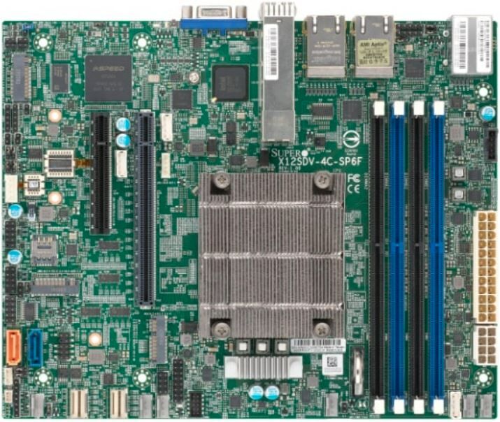 Supermicro Mainboard X12SDV-8C-SP6F flex-ATX Xeon D-1736NT (8C/16T) 2.7 GHz Single