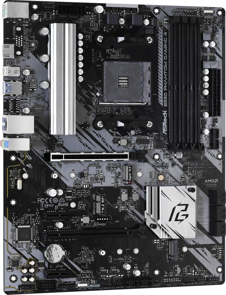 ASRock Mainboard B550 Phantom Gaming 4 ATX Sockel AM4 Single