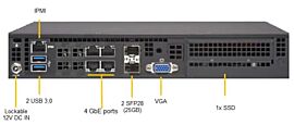 Supermicro Barebone IoT SuperServer 1U Intel Xeon D-1736NT (8C/16T) 2,7 GHz SYS-E300-12D-8CN6P