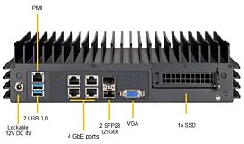 Supermicro Barebone IoT SuperServer Intel Xeon D-1736NT (8C/16T) 2,7 GHz SYS-E302-12D-8C