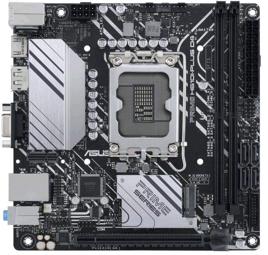 ASUS Mainboard PRIME H610I-PLUS D4-CSM Sockel 1700 DDR4-only Retail