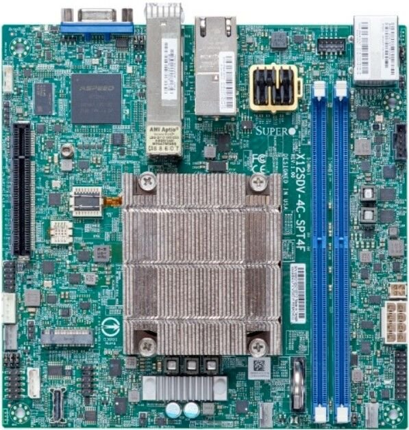 Supermicro Mainboard X12SDV-4C-SPT4F mini-ITX Xeon D-1718T (4C/8T) 2.6 GHz Bulk