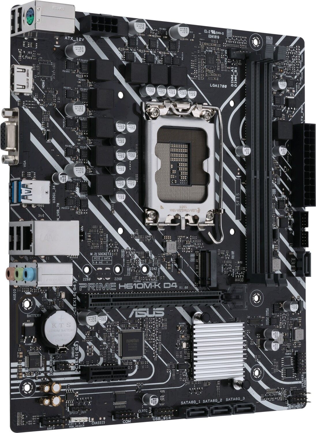 ASUS Mainboard PRIME H610M-K D4 micro-ATX Sockel 1700 DDR4-only Retail