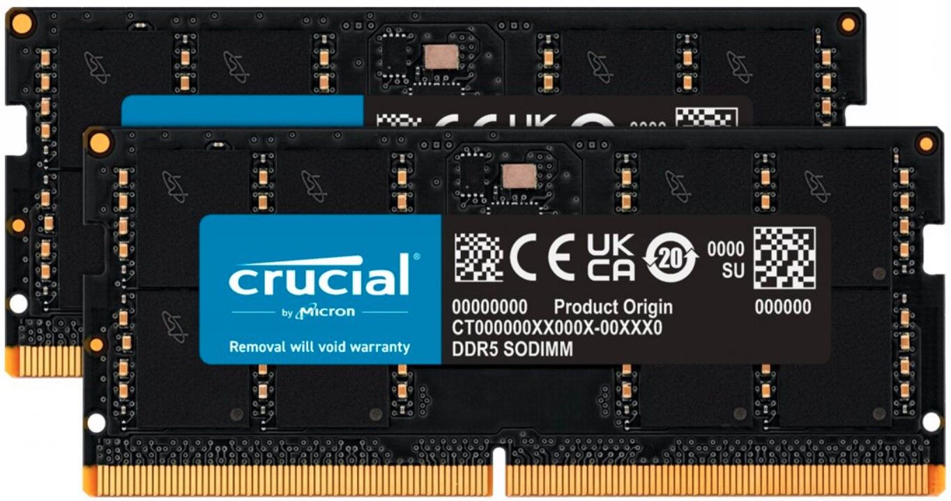 Micron Crucial 64 GB (2x 32GB) Kit SO-DIMM DDR5-4800 CT2K32G48C40S5