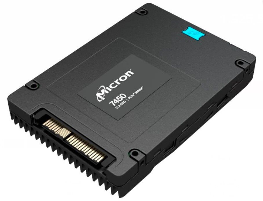 Micron 7450 PRO Read Intensive MTFDKCC15T3TFR-1BC1ZABYYR 15360 GB 1 DWPD 2,5" 63,5mm U.3 PCIe 4.0 x4 (NVMe) SSD 256bit AES Retailware
