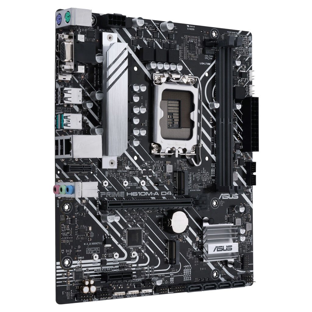 ASUS Mainboard PRIME H610M-A D4-CSM micro-ATX Sockel 1700 DDR4-only Retail