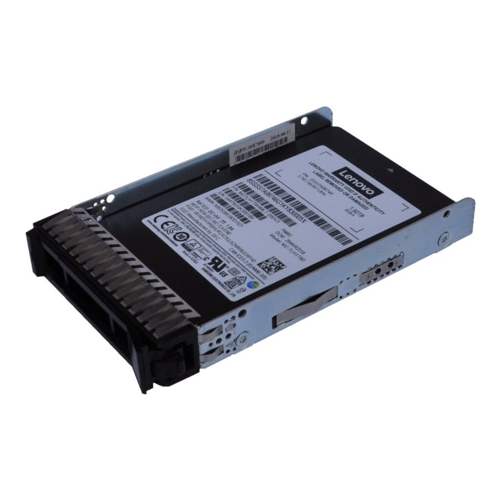 Lenovo PM883 4XB7A10196 480 GB 3,89 DWPD 2,5" 63,5mm SATA-3 SSD in Hot-Swap Rahmen