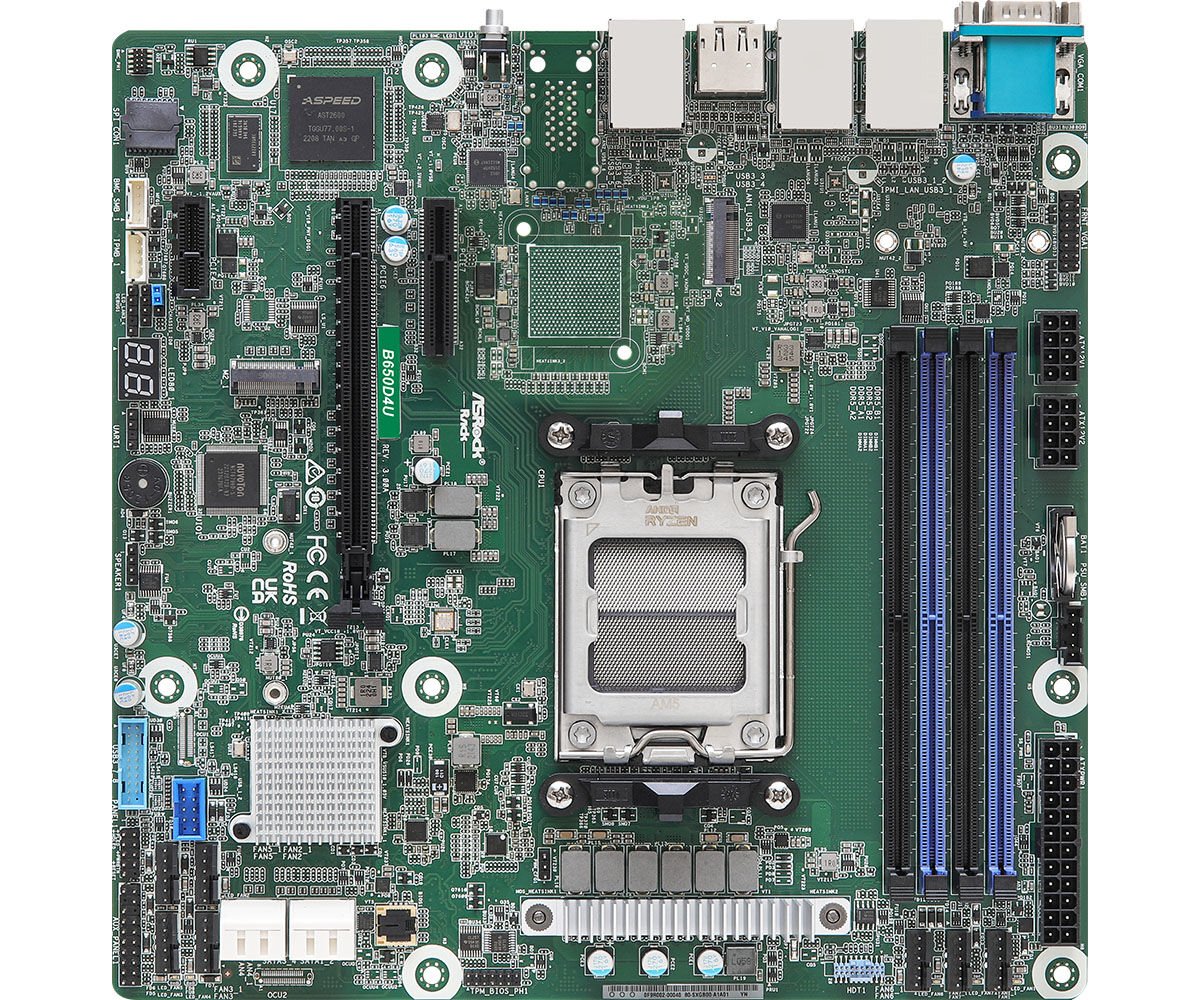 ASRock Mainboard B650D4U micro-ATX Sockel AM5 Single