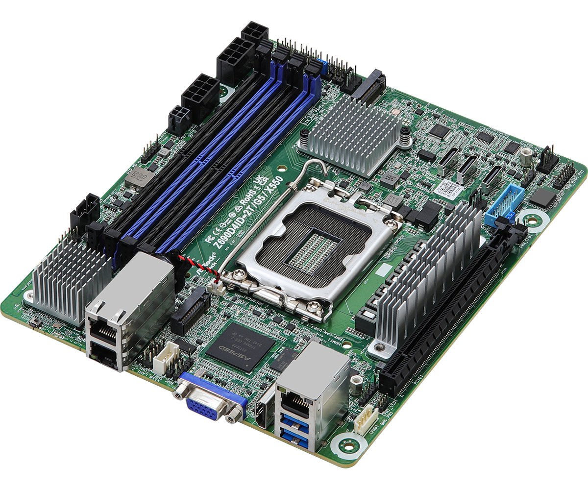 ASRock Mainboard Z690D4ID-2T/G5/X550 mini-ITX Sockel 1700 DDR5-only Single