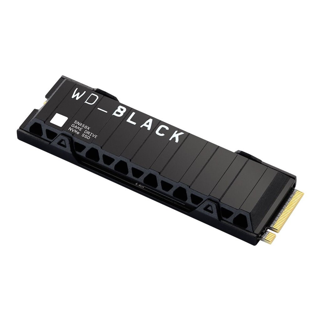 Western Digital Black SN850X WDS200T2XHE 2000 GB 0,33 DWPD M.2 2280 PCIe 4.0 x4 (NVMe) SSD with Kühlkörper
