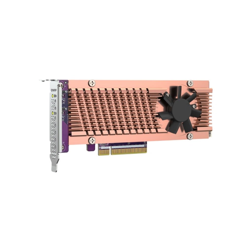 Qnap PCI Express 2x M.2 2280/22110 PCIe 3.0 x8 LP Speicher-Controller QM2-2P-384A