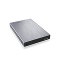 ICY BOX IB-241WP Memory/Storagegehäuse extern with Datenanzeige for 2,5" (6,4cm) SATA3 zu USB-B 3.2 silber