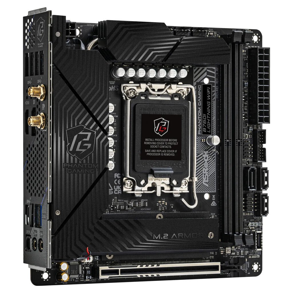 ASRock Mainboard B760I Lightning WiFi micro-ATX Sockel 1700 DDR5-only Retail