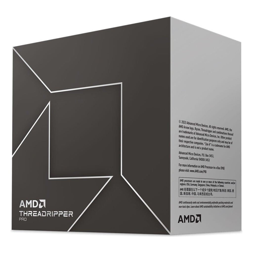 AMD CPU Ryzen Threadripper Pro 7985WX (64C/128T) 3.2 GHz (5.3 GHz Turbo) Box without Kühler Socket sTR5 TDP 350W