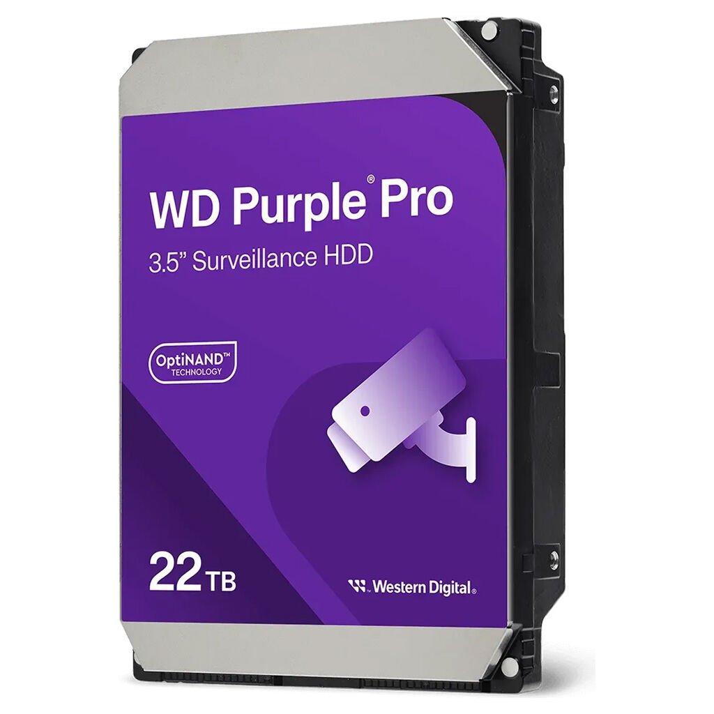 Western Digital Purple Pro Surveillance WD221PURP 22000 GB 3,5" 88,9mm 7200rpm SATA-3 24/7 512e Videobetrieb