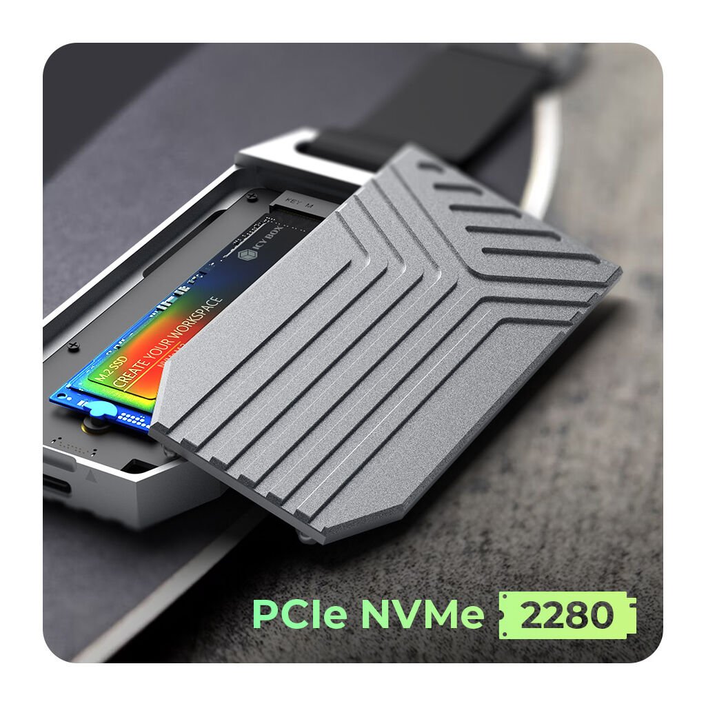 ICY BOX IB-1919M-C42 Memory/Storagegehäuse USB4 M.2 NVMe with Kühlkörper