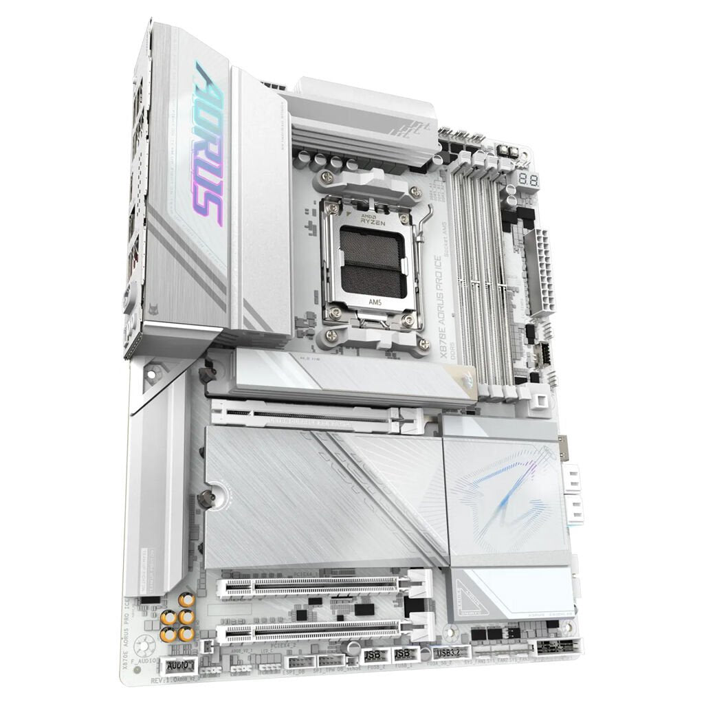 Gigabyte Mainboard X870E AORUS PRO ICE ATX Sockel AM5 weiss