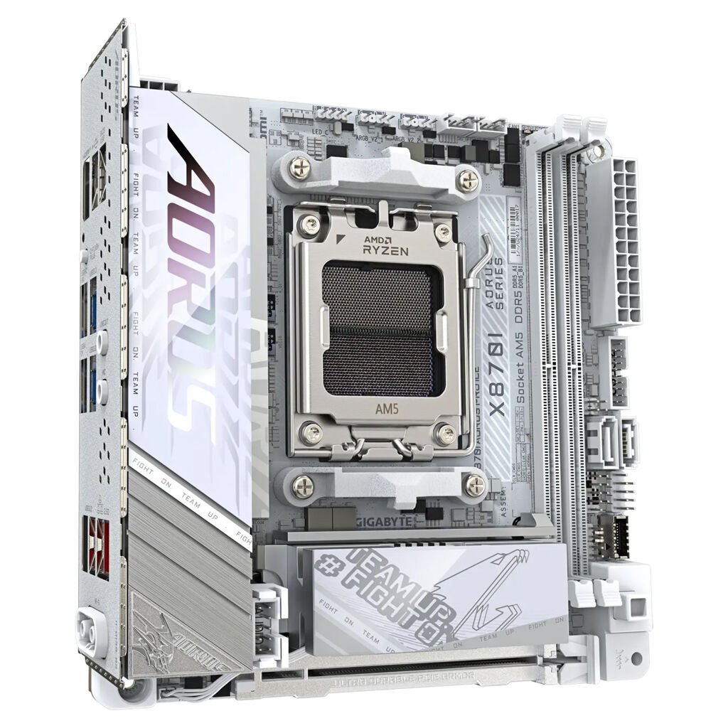 Gigabyte Mainboard X870I AORUS PRO ICE mini-ITX Sockel AM5 weiss