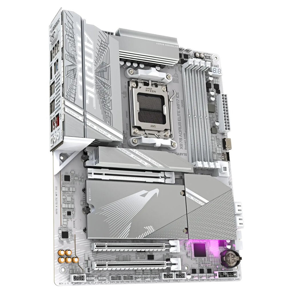 Gigabyte Mainboard X870 A ELITE WIFI7 ICE ATX Sockel AM5 weiss