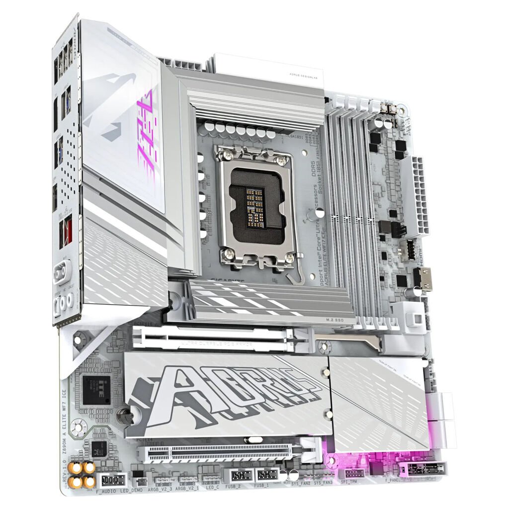 Gigabyte Mainboard Z890M A ELITE WF7 ICE micro-ATX Sockel 1851 weiss