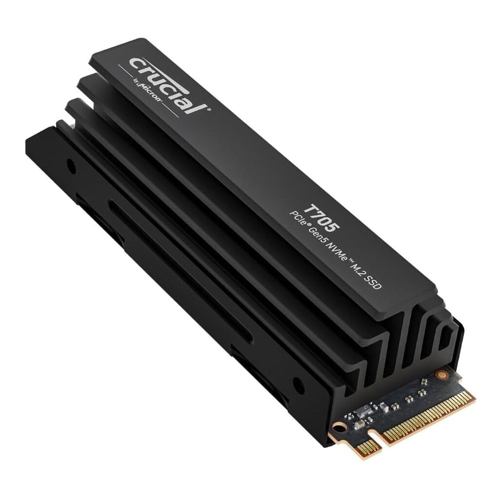 Micron Crucial T705 CT2000T705SSD5 2000 GB 0,329 DWPD M.2 2280 PCIe 5.0 x4 (NVMe) SSD 256bit AES with Kühlkörper