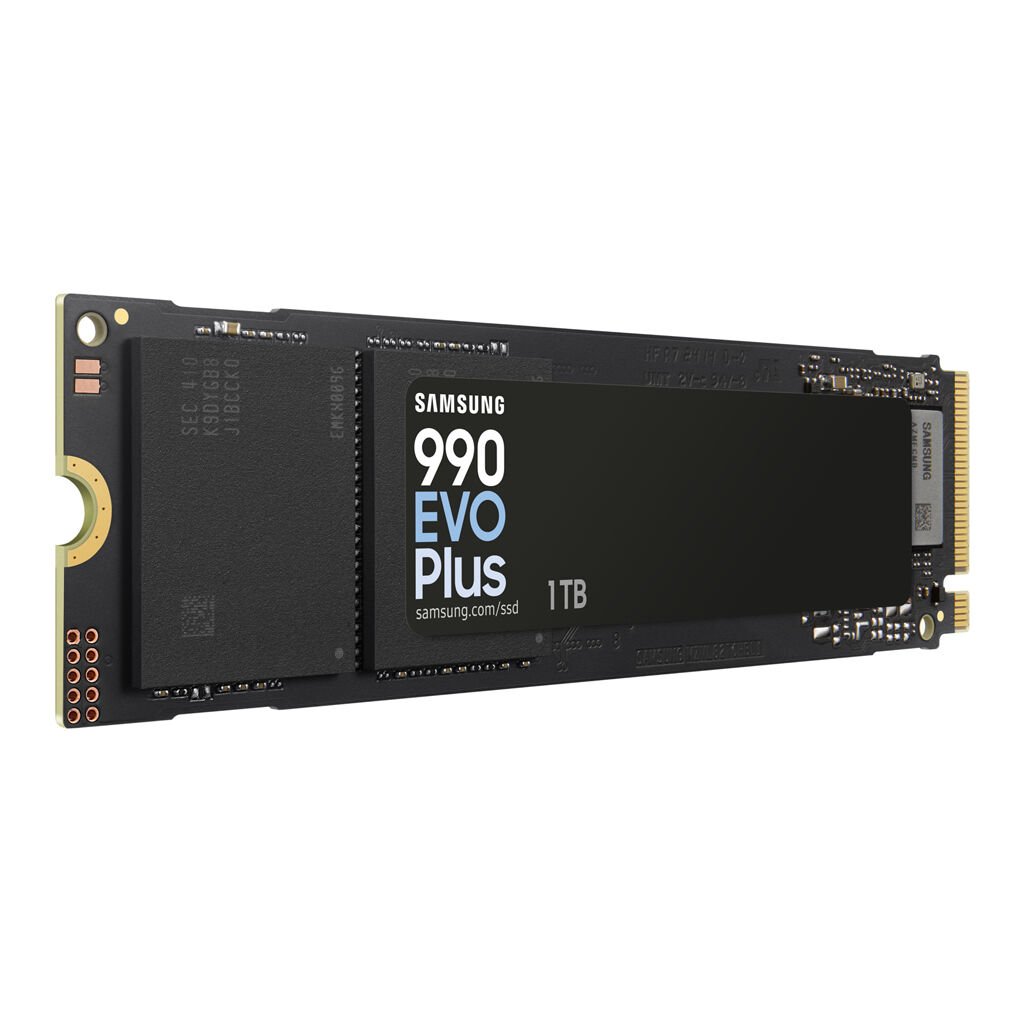 Samsung 990 EVO Plus MZ-V9S1T0BW 1000 GB 0,33 DWPD M.2 2280 PCIe 4.0 x4 oder 5.0 x2 (NVMe) SSD 256bit AES