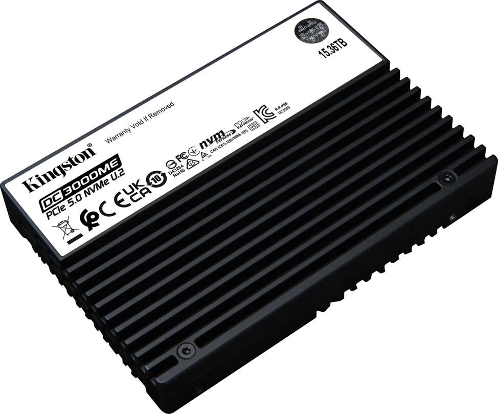 Kingston DC3000ME SEDC3000ME/15T3 15360 GB 1.0 DWPD 2,5" 63,5mm U.2 PCIe 5.0 x4 SSD 256bit AES