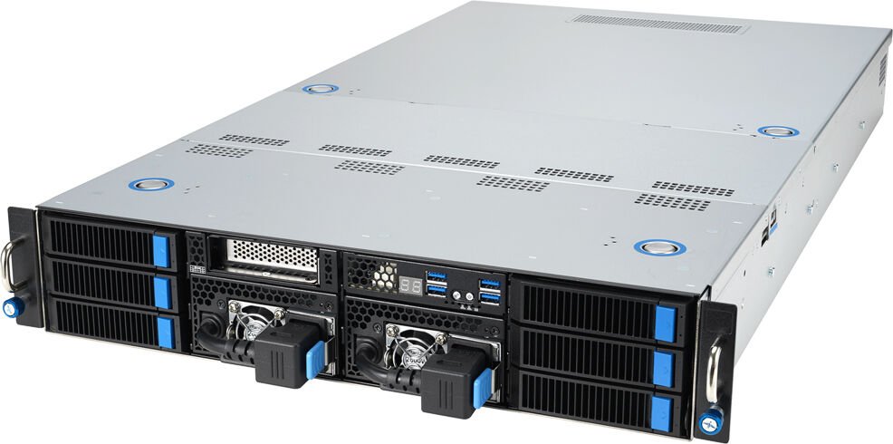 ASUS Barebone GPU Server ESC4000A-E12-SKU1/1G/2600W(1+1) 2U Single Sockel SP5 90SF02M3-M01090