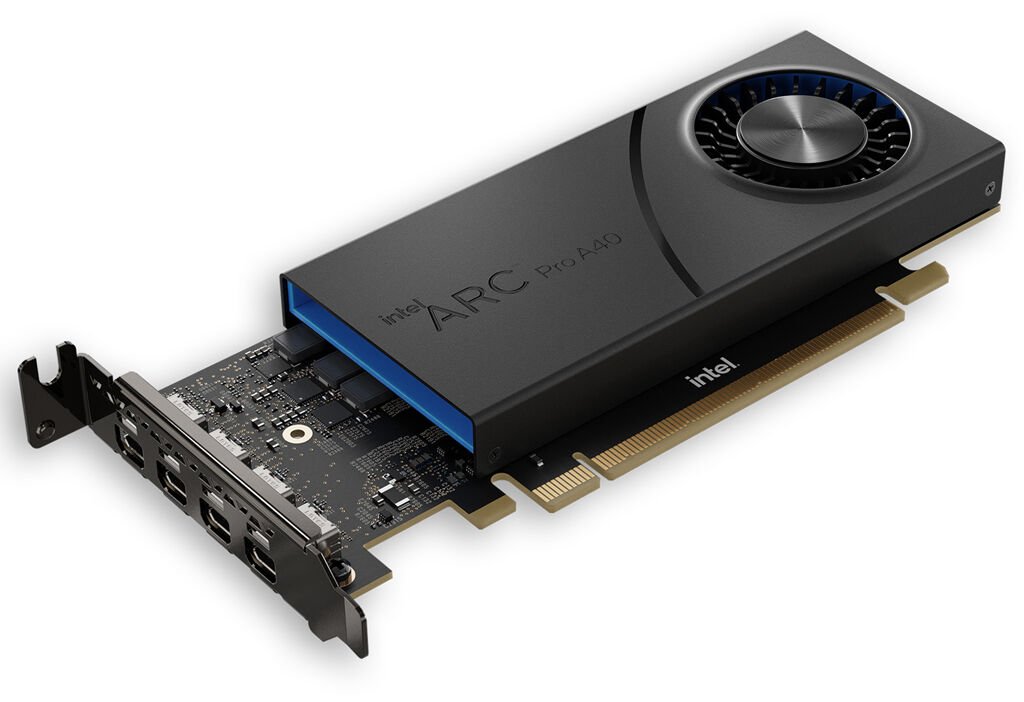 Intel Arc Pro A40 LP 6GB GDDR6 PCIe 4.0 x16 aktiv 23P6PA00BA10P Bulk